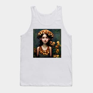 Brown Mushroom Faerie by Kim Turner Art Tank Top